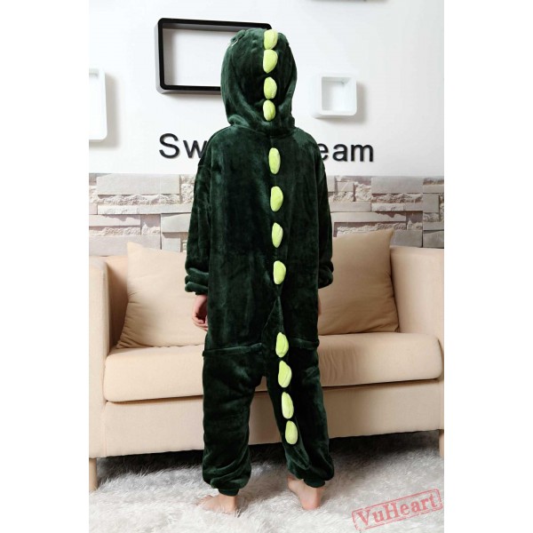 Green Dinosaur Kigurumi Onesies Pajamas Costumes for Boys & Girls