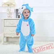 Pisces Blue Fish Kigurumi Onesies Pajamas Costumes Toddler Pajamas for Baby