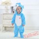 Pisces Blue Fish Kigurumi Onesies Pajamas Costumes Toddler Pajamas for Baby