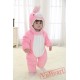 Pink Rabbit Kigurumi Onesies Pajamas Costumes Winter Pajamas for Baby