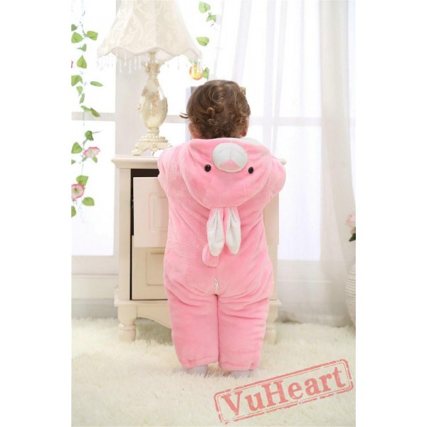 Pink Rabbit Kigurumi Onesies Pajamas Costumes Winter Pajamas for Baby