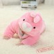 Pink Rabbit Kigurumi Onesies Pajamas Costumes Winter Pajamas for Baby