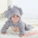 Scorpio Grey Zodiac Kigurumi Onesies Pajamas Costumes Toddler Pajamas for Baby