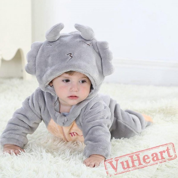 Scorpio Grey Zodiac Kigurumi Onesies Pajamas Costumes Toddler Pajamas for Baby