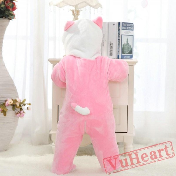 Pink Cat Kitty Kigurumi Onesies Pajamas Costumes Cartoon Pajamas for Baby