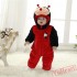 Red Ladybird Kigurumi Onesies Pajamas Costumes Winter Pajamas for Baby