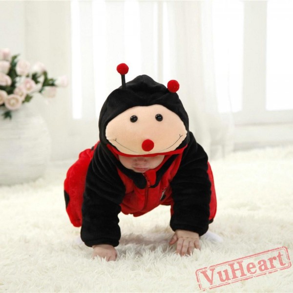 Red Ladybird Kigurumi Onesies Pajamas Costumes Winter Pajamas for Baby