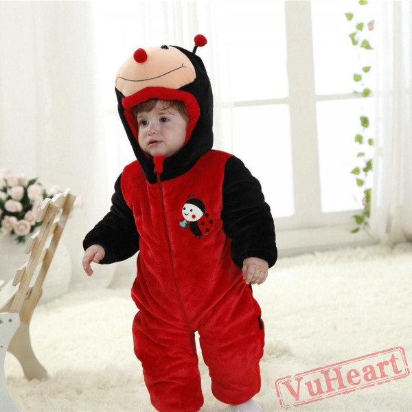 Red Ladybird Kigurumi Onesies Pajamas Costumes Winter Pajamas for Baby