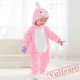 Pink Bunny Kigurumi Onesies Pajamas Costumes Spring Pajamas for Baby