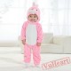 Pink Bunny Kigurumi Onesies Pajamas Costumes Spring Pajamas for Baby