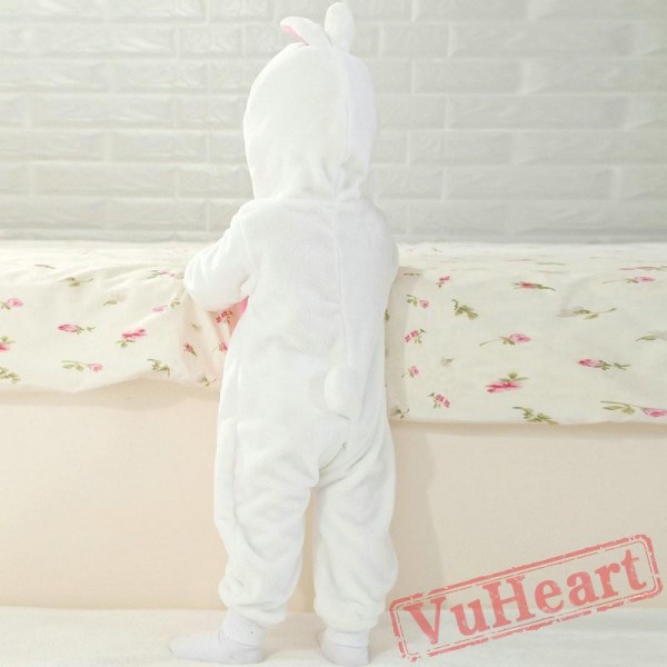 White Bunny Kigurumi Onesies Pajamas Costumes Toddler Pajamas for Baby