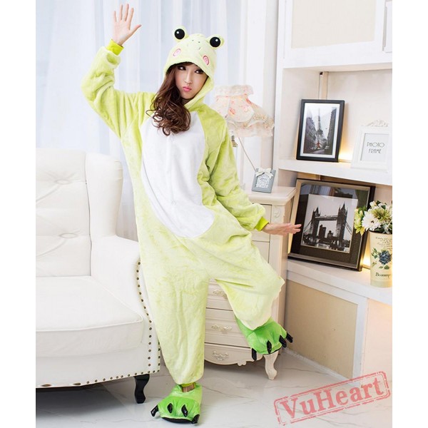 Green Frog Couple Onesies / Pajamas / Costumes