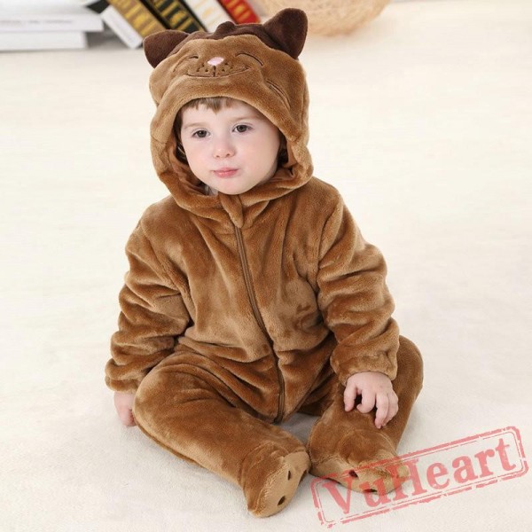 Brown Cat Kigurumi Onesies Pajamas Costumes Spring Pajamas for Baby