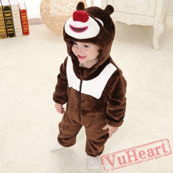 Brown Bear Kigurumi Onesies Pajamas Costumes Toddler Onesies for Baby