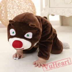 Brown Bear Kigurumi Onesies Pajamas Costumes Toddler Onesies for Baby