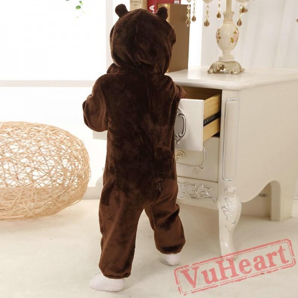 Brown Bear Kigurumi Onesies Pajamas Costumes Toddler Onesies for Baby