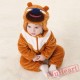 Bramble Khaki Bear Kigurumi Onesies Pajamas Costumes Toddler Pajamas for Baby