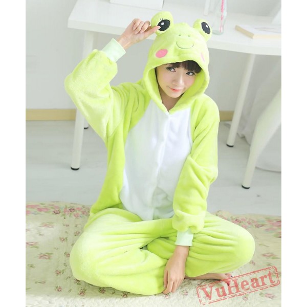 Green Frog Kigurumi Onesies Pajamas Costumes for Women & Men