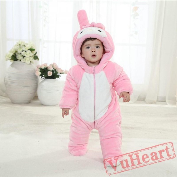 Bunny Rabbit Carrot Cartoon Kigurumi Onesies Pajamas Costumes Winter for Baby