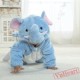 Blue Elephant Kigurumi Onesies Pajamas Costumes Winter Pajamas for Baby