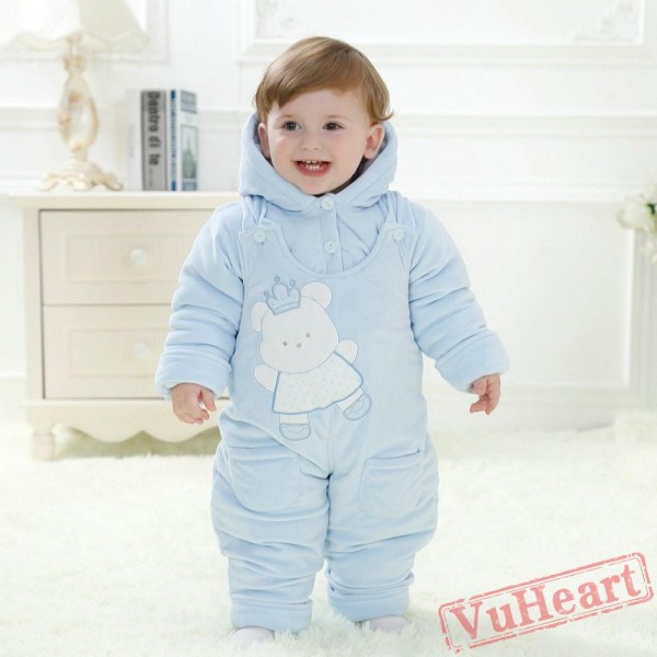 Blue Bear Kigurumi Onesies Pajamas Costumes Toddler Pajamas for Baby