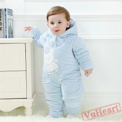 Blue Bear Kigurumi Onesies Pajamas Costumes Toddler Pajamas for Baby