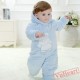 Blue Bear Kigurumi Onesies Pajamas Costumes Toddler Pajamas for Baby