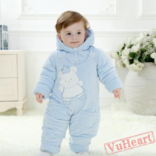 Blue Bear Kigurumi Onesies Pajamas Costumes Toddler Pajamas for Baby