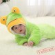 Green Frog Kigurumi Onesies Pajamas Costumes Winter Pajamas for Baby