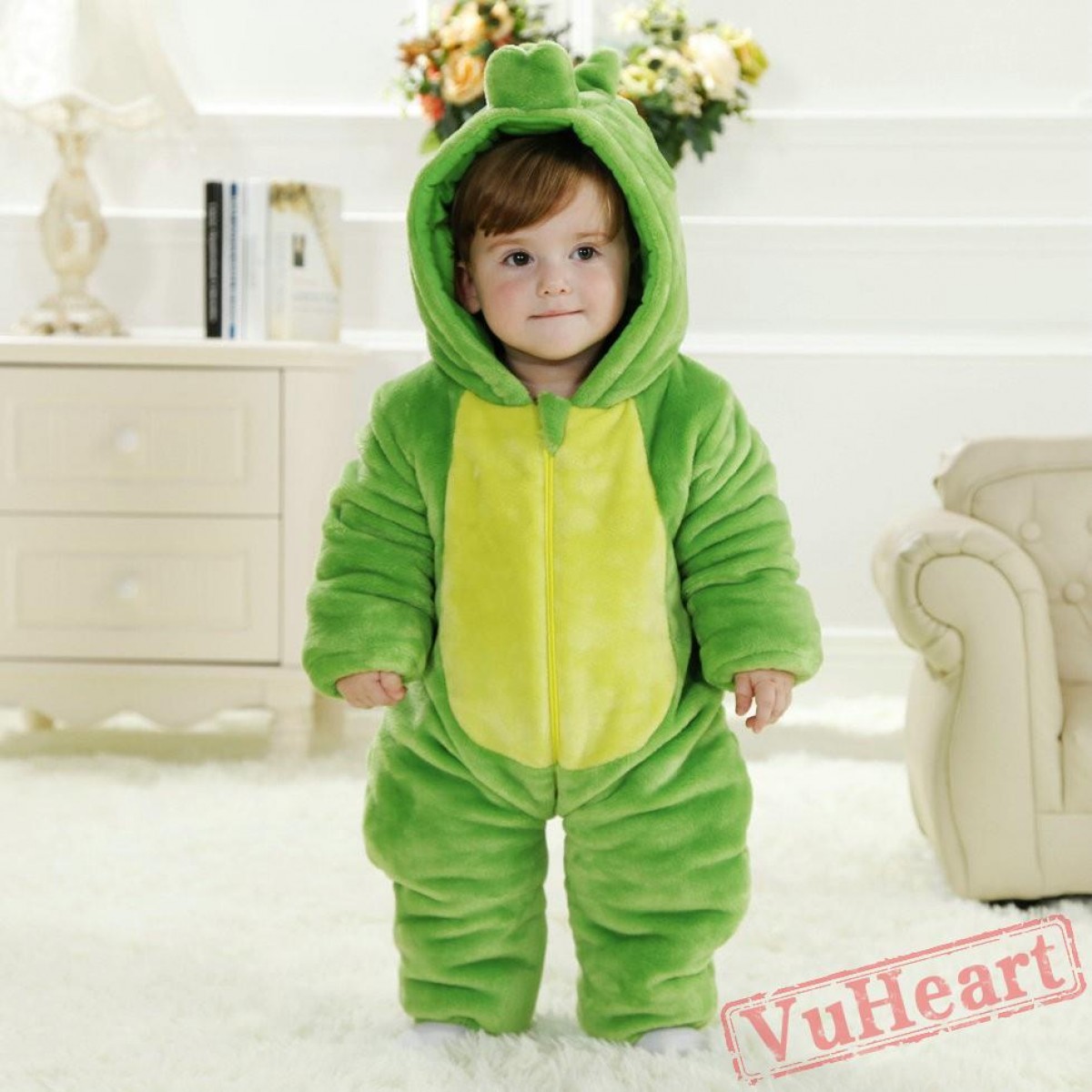 Baby Green Dinosaur Kigurumi Onesies Pajamas Costumes Toddler Pajamas