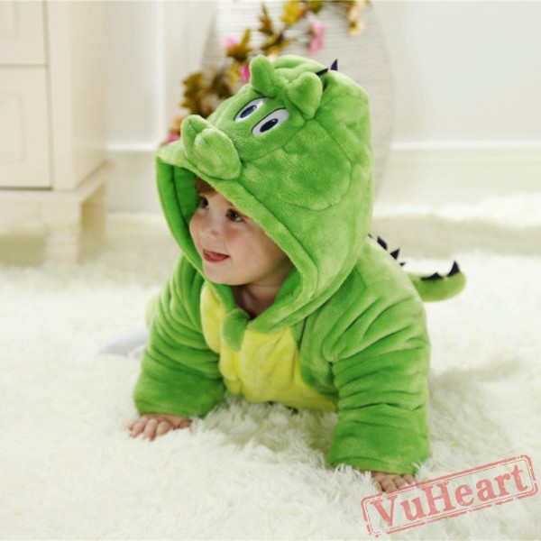 Green Dinosaur Kigurumi Onesies Pajamas Costumes Toddler Pajamas for Baby