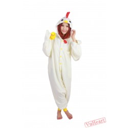 White Cock Kigurumi Onesies Pajamas Costumes for Women & Men