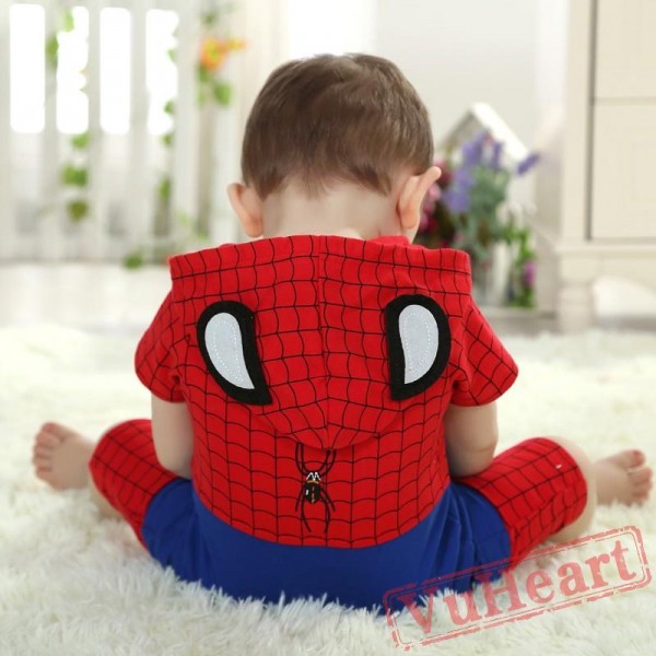 Spiderman Kigurumi Onesies Pajamas Costumes Summer Pajamas for Baby