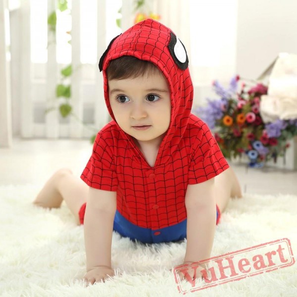 Spiderman Kigurumi Onesies Pajamas Costumes Summer Pajamas for Baby