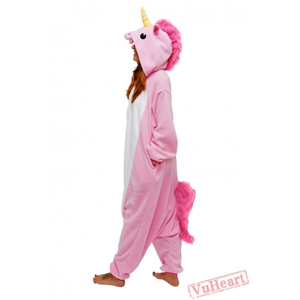 Pink Unicorn Kigurumi Onesies Pajamas Costumes for Women & Men