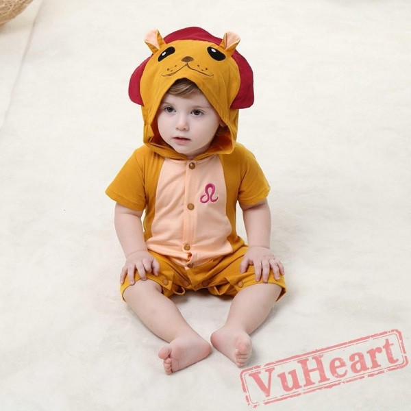 Brown Lion Kigurumi Onesies Pajamas Costumes Summer Pajamas for Baby