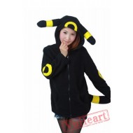 Pocket Monster Pokemon Umbreon Eevee Yellow Black Kigurumi Hoodie Coat