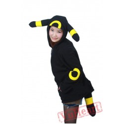 Pocket Monster Pokemon Umbreon Eevee Yellow Black Kigurumi Hoodie Coat