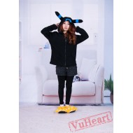 Pocket Monster Pokemon Umbreon Eevee Blue Black Kigurumi Hoodie Coat