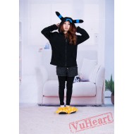 Pocket Monster Pokemon Umbreon Eevee Blue Black Kigurumi Hoodie Coat