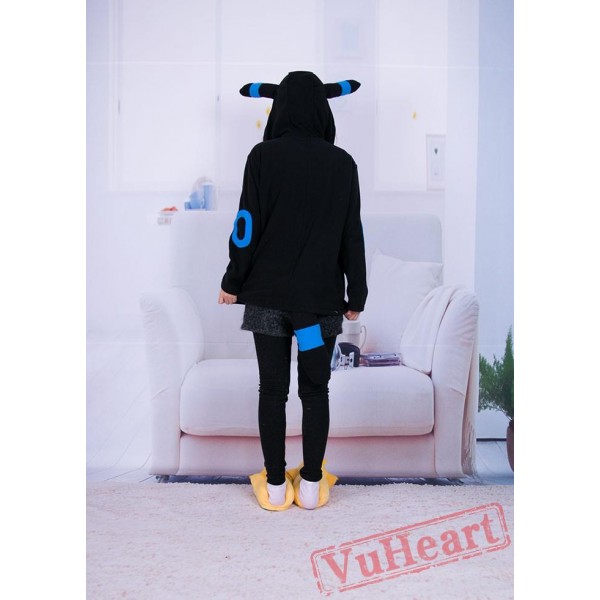 Pocket Monster Pokemon Umbreon Eevee Blue Black Kigurumi Hoodie Coat