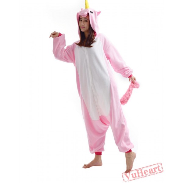 Pink Unicorn Kigurumi Onesies Pajamas Costumes for Women & Men