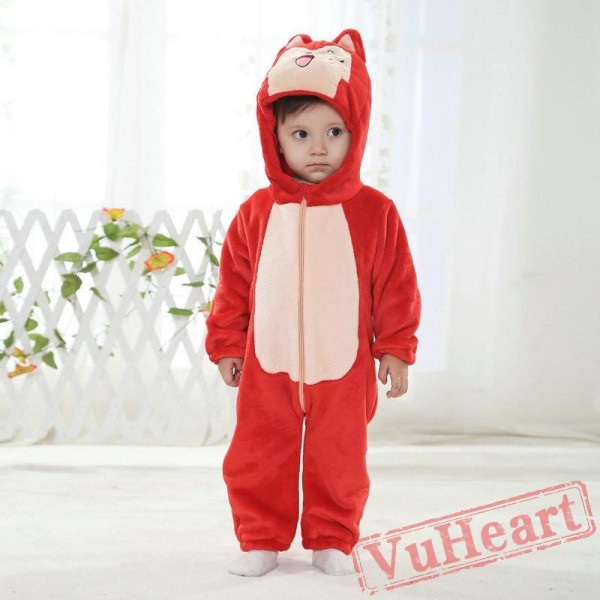 Red Fox Kigurumi Onesies Pajamas Costumes Winter Pajamas for Baby