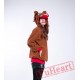 Cartoon Brown Wolf Long Sleeve Hoddie Partywear Cosplay Costume