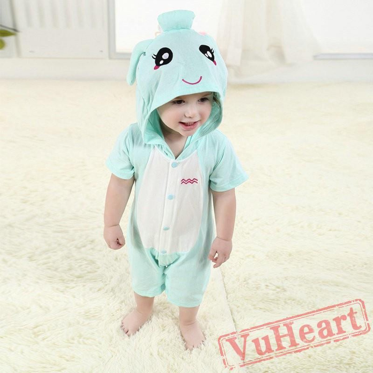 Baby Aquarius Zodiac Blue Kigurumi Onesies Pajamas Costumes Summer Pajamas