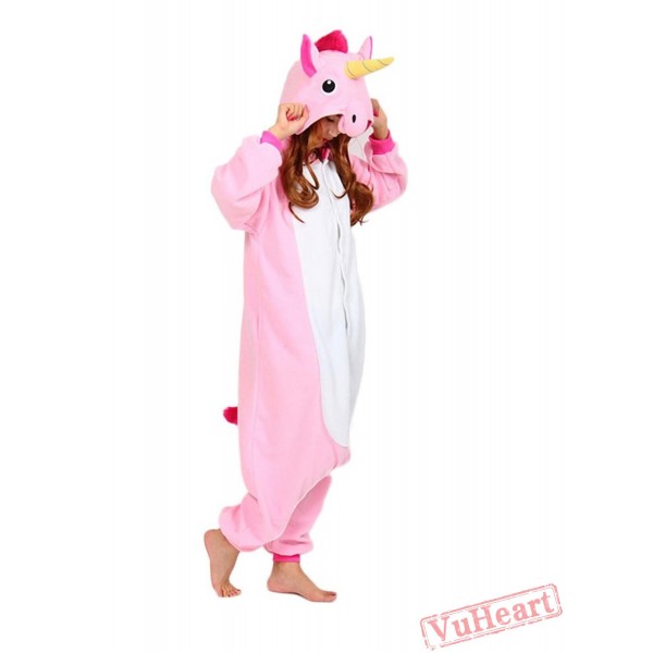 Pink Unicorn Kigurumi Onesies Pajamas Costumes for Women & Men