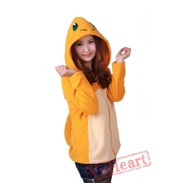 Charm&er Fire Dragon Long Sleeve Cartoon Kigurumi Hoodie Coat Jacket