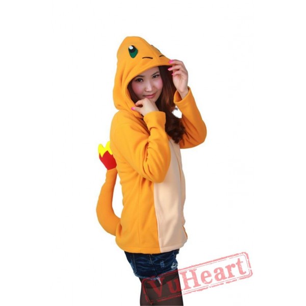 Charm&er Fire Dragon Long Sleeve Cartoon Kigurumi Hoodie Coat Jacket