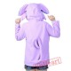 Purple Espeon Long Sleeve Cartoon Kigurumi Cotton Hoodie Coat Jacket