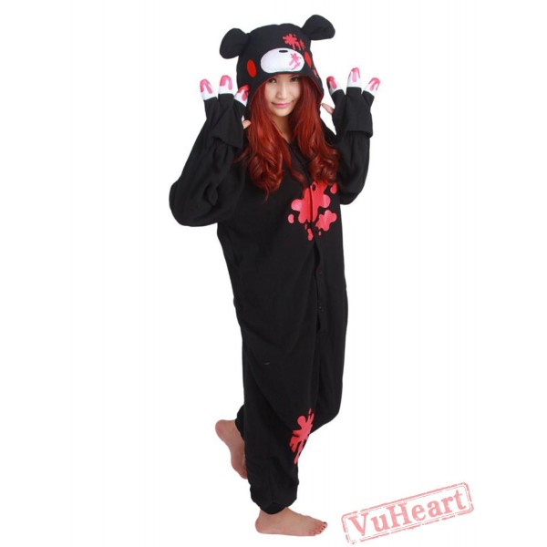 Black Gloomy Kigurumi Onesies Pajamas Costumes for Women & Men